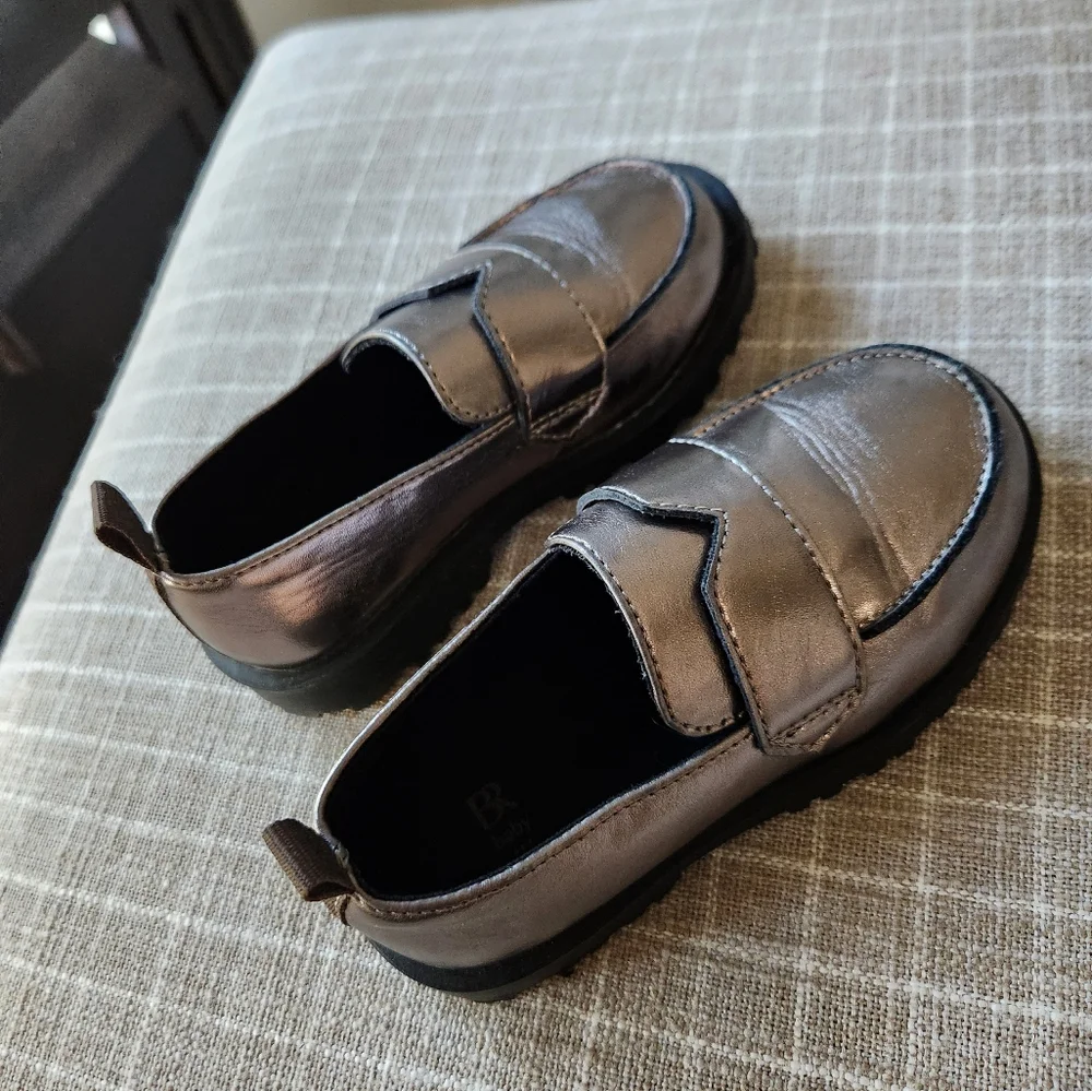 Banana Republic Toddler Metallic Brown Lug Sole Loafers
